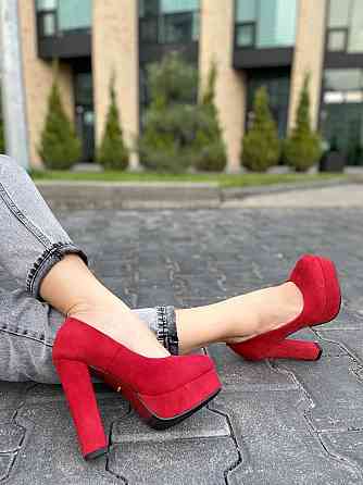 Туфлі жіночі STILLETA червоні еко-замша каблук 12см (A115-9321-21) Коломия