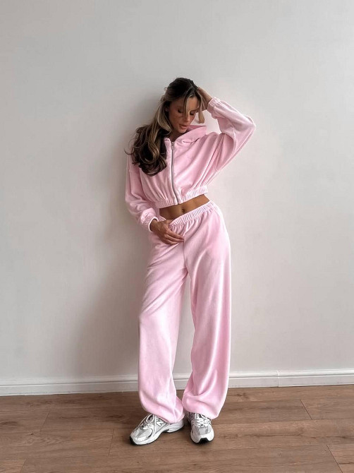 Женский прогулочный костюм двойка: кофта и штаны турецкий велюр Барби Одесса - изображение 4