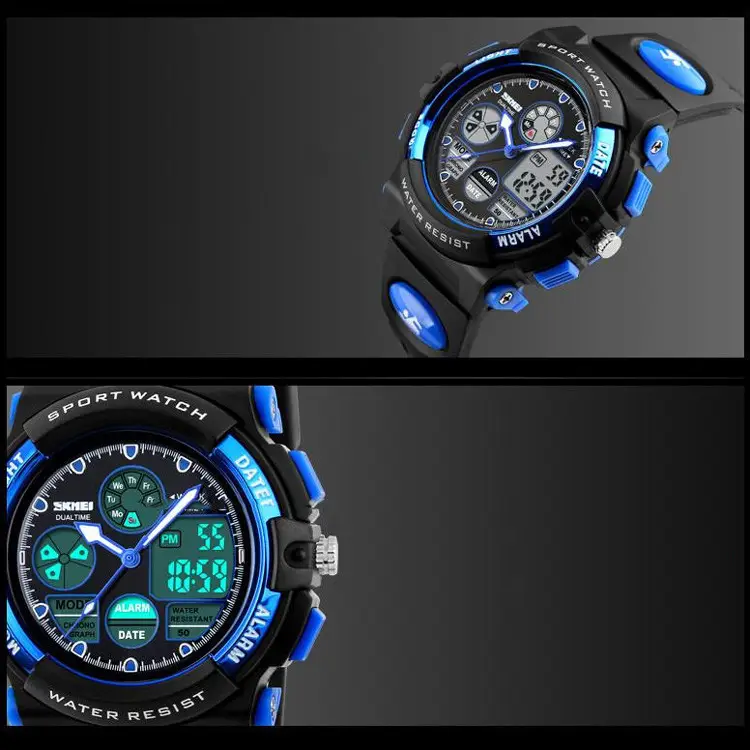 Детские спортивные наручные часы Skmei 1163 (Синие) Винница - изображение 8