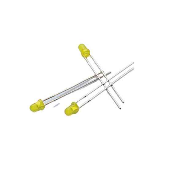 LED світлодіод 3мм 2-2.3В 20мА жовтий 1000 шт – комплект діодів для пайки, підсвітки та індикації MasterSem Київ