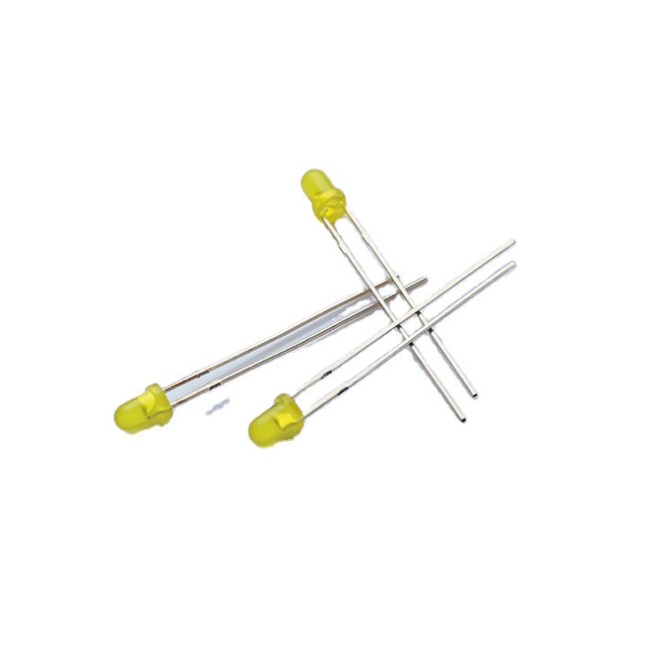 LED світлодіод 3мм 2-2.3В 20мА жовтий 1000 шт – комплект діодів для пайки, підсвітки та індикації MasterSem Київ - фото 3