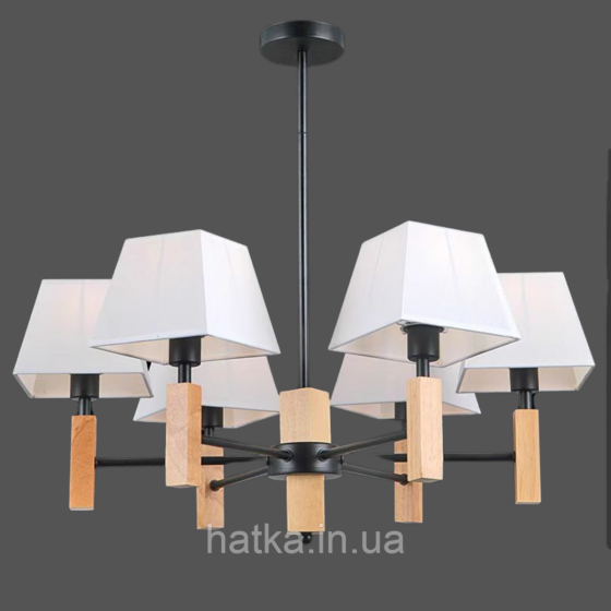 Люстра класична для вітальні VALESO V15-6 чорна Київ