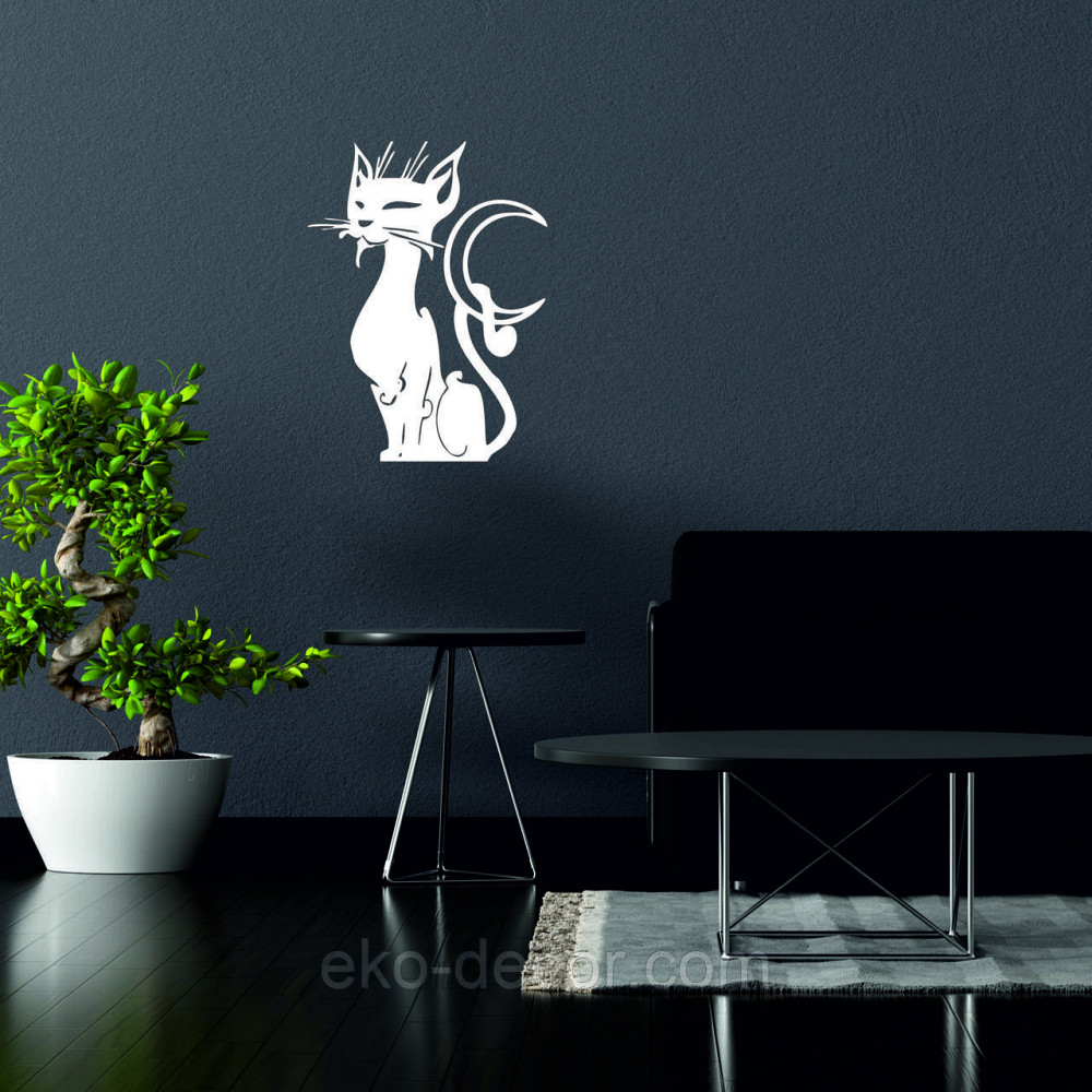 Декоративне настінне 3D Панно «Кіт» Декор на стіну з об'ємом Київ - фото 2