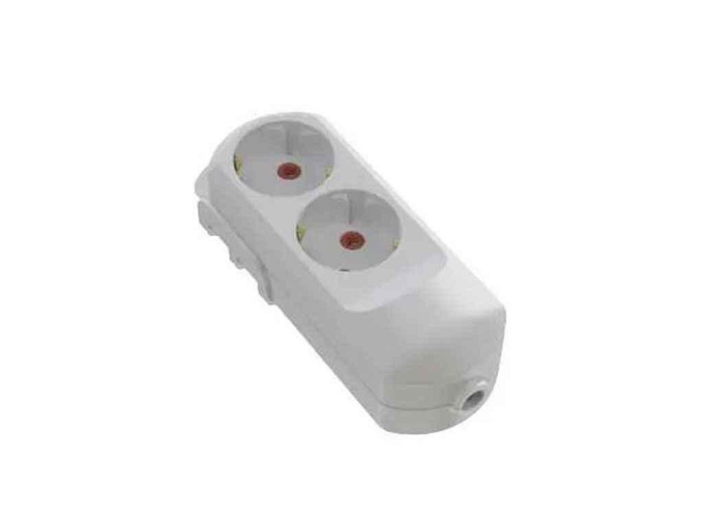 Колодка 2 гнізда з заземленням NX501200 ТМ Neomax Київ - фото 1