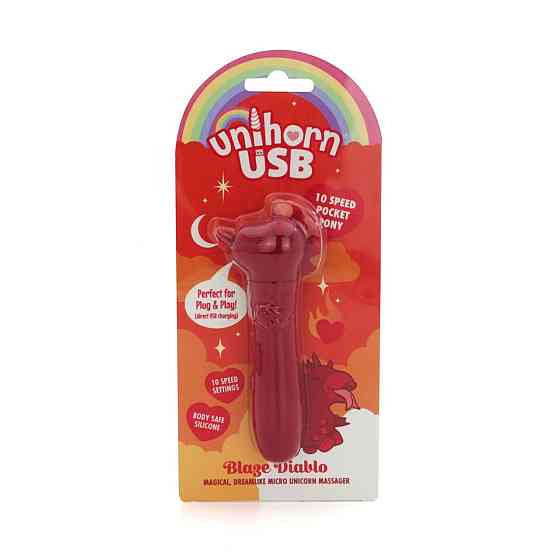 Вібратор-єдиноріжка Unihorn USB Bullet – Blaze Diablo віброкуля, USB-зарядка, 10 режимів Sex Aura Київ