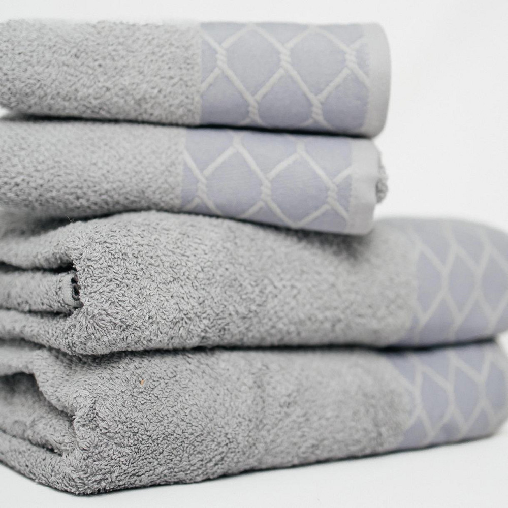 Набір Махрових рушників, Махра,Сірий, 50/90 та 70/140 Київ - фото 1