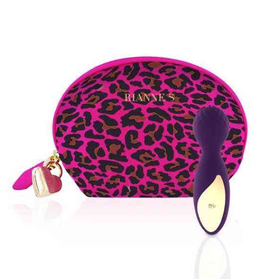 Мінівібромасажер Rianne S: Lovely Leopard Purple, 10 режимів роботи, косметичка-чохол, мед.силікон Sex Aura Київ