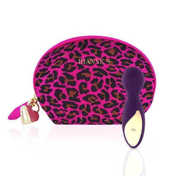Мінівібромасажер Rianne S: Lovely Leopard Purple, 10 режимів роботи, косметичка-чохол, мед.силікон Sex Aura Київ - фото 1