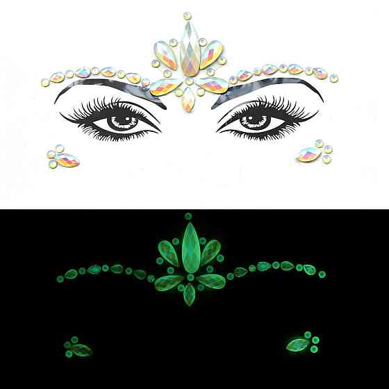 Наклейки на очі для макіяжу фосфорні one size різнобарвний Київ
