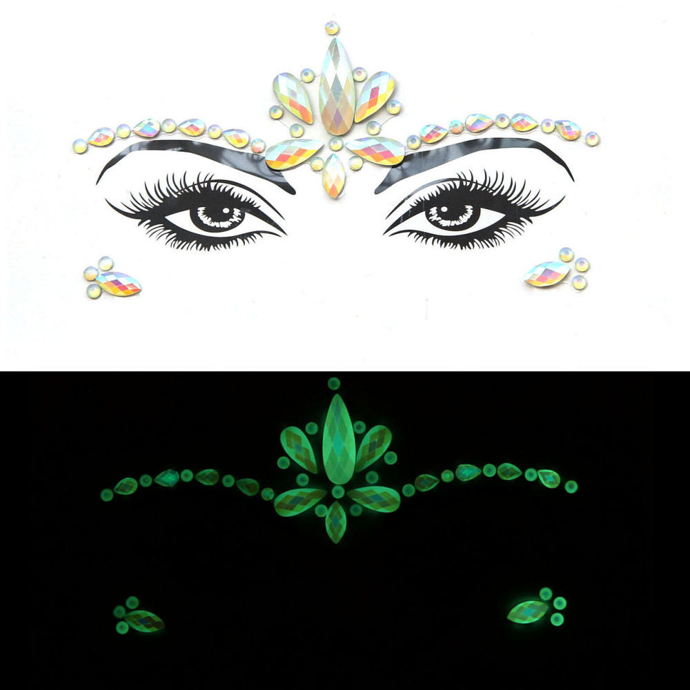 Наклейки на очі для макіяжу фосфорні one size різнобарвний Київ - фото 1