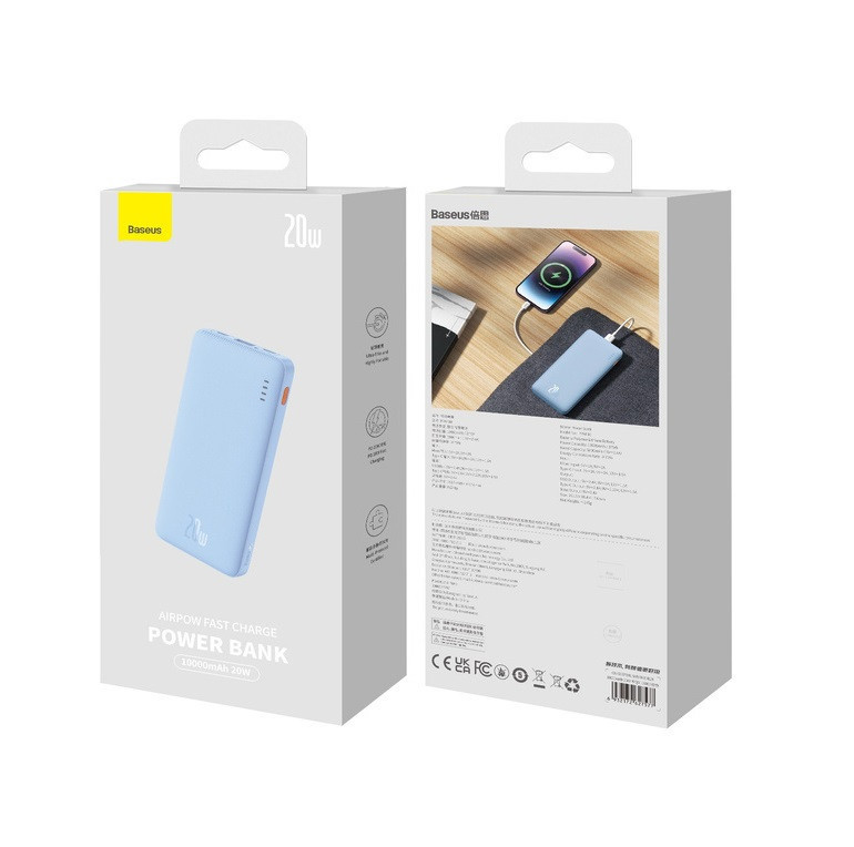 Павербанк 10000 mAh Baseus Airpow 20W P10022801313-00 быстрая зарядка power bank повербанк Одесса - изображение 13