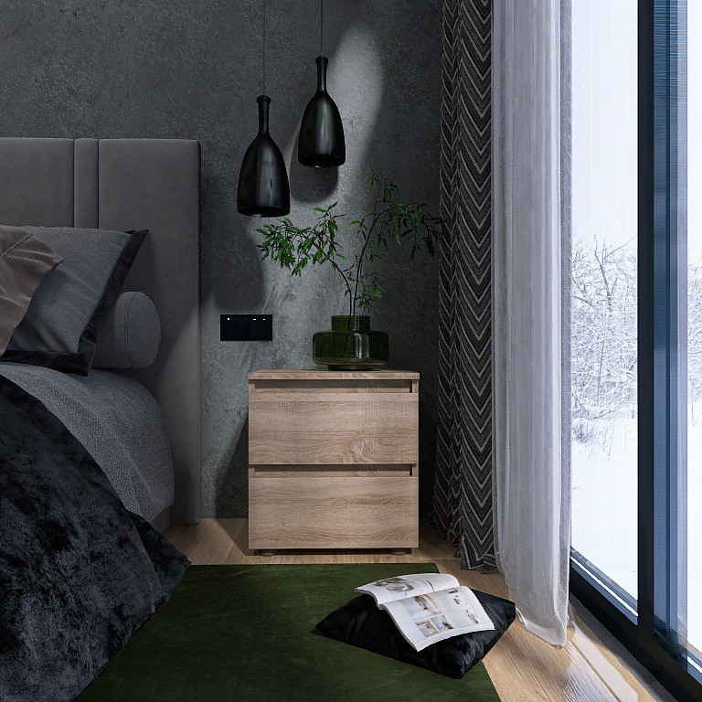 Тумба приліжкова Еверест ТЛ-1 Лайт 45х38х49 см Дуб сонома (DTM-4673) Львів - фото 1