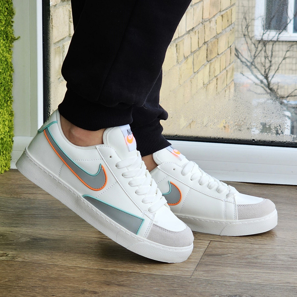 Кросівки Nike Бежеві Чоловічі Білі Форси Шкіряні Кеди Найк (розміри: 40,41,42,43,44) - 203 Дніпро - фото 8