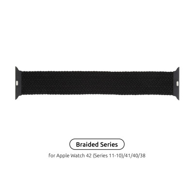 Ремешок для смарт-часов Armorstandart Braided Solo Loop для Apple Watch 42 (Series 11-10)/41/40/38 Charcoal Size 2 (120 mm) (ARM58060) Винница - изображение 1