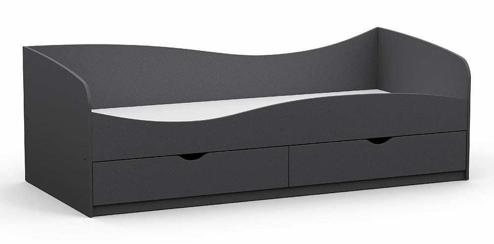 Ліжко односпальне L-11, Антрацит, 2030х937х680 Львів - фото 1