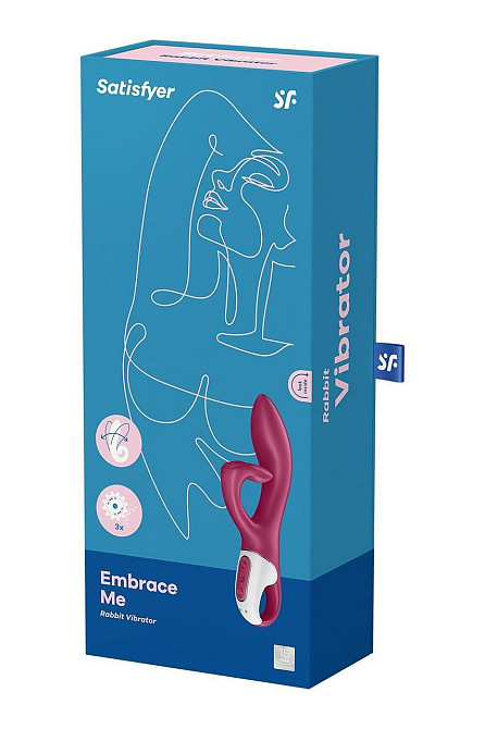 Вібратор-кролик із потрійним відростком Satisfyer Embrace me Berry, 2 мотори, діаметр 3,6 см Sex Aura Київ - фото 7