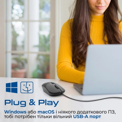 Мишка Promate CM-2400 USB Black (cm-2400.black) Вінниця - фото 7