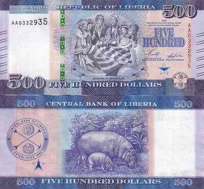 Ліберія / Либерия / Liberia 500 dollars 2022 Pick 42 UNC Полтава