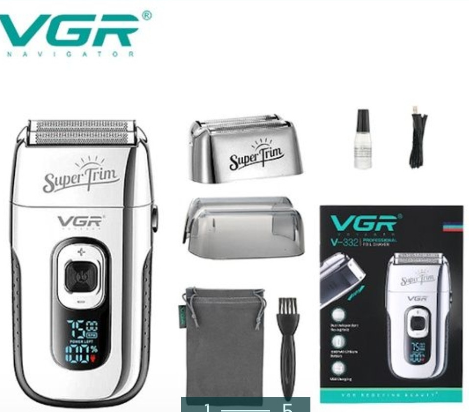 Тример: VGR, Шейвер, Електробритва з дисплеєм від USB, VGR Super Київ - фото 1