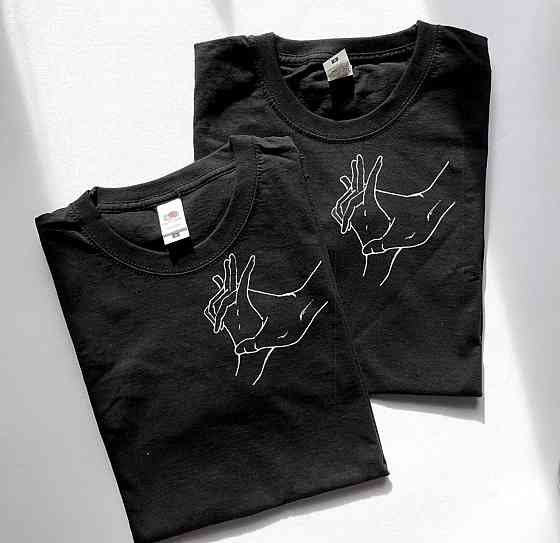 Парные футболки для парня и девушки из 100 % Хлопка . Черновцы