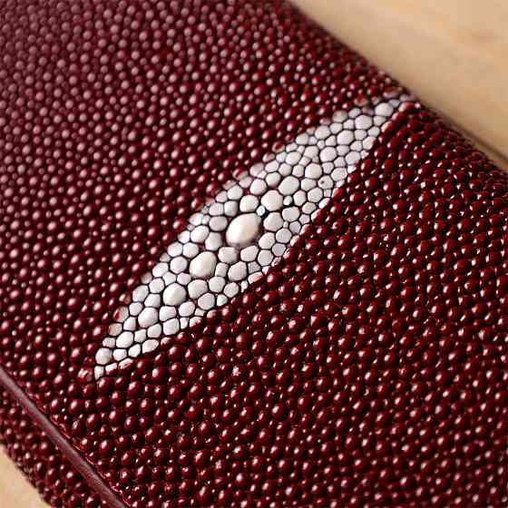 Кошелек женский STINGRAY LEATHER 18097 из натуральной кожи морского ската Бордовый Киев