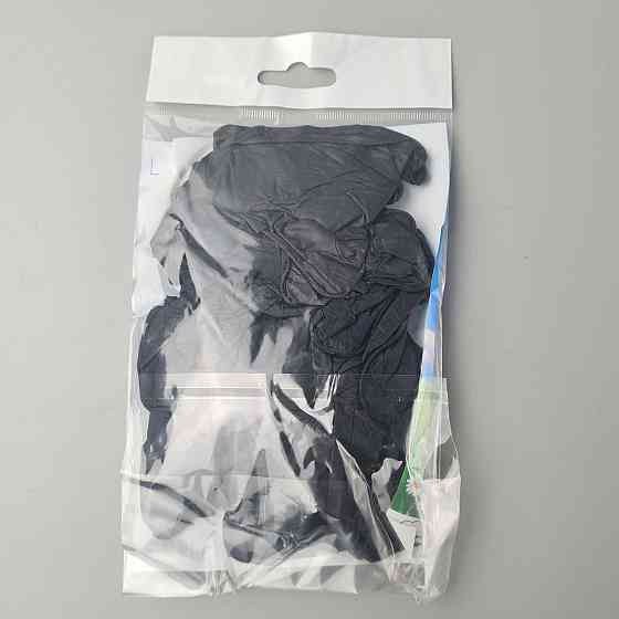 Перчатки 10шт Нитрил Черный L  Супер торба (1 пачка) Харьков