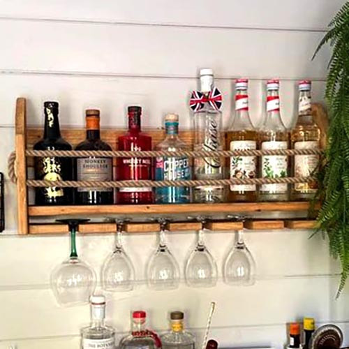 Настінна винна полиця "Імідзу" сієна Миколаїв - фото 1