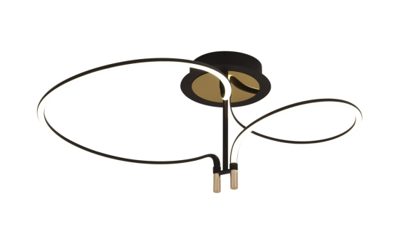 Світлодіодна стельова люстра LCD3167, Чорна Коломия