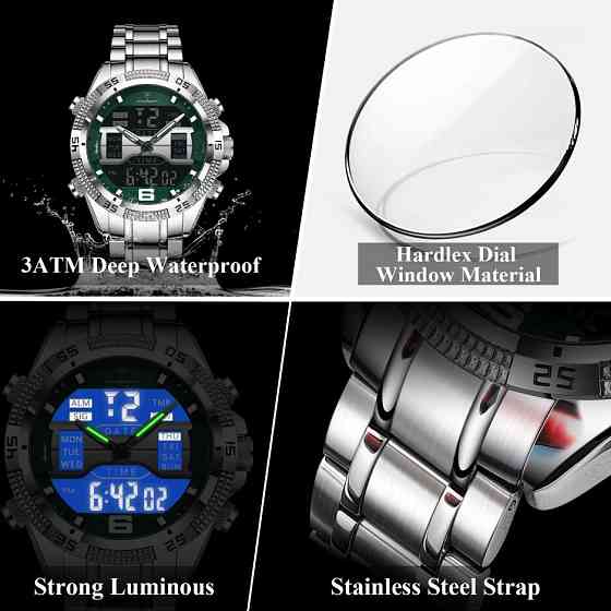 Часы мужские тактические Poedagar Good Серебристый Винница