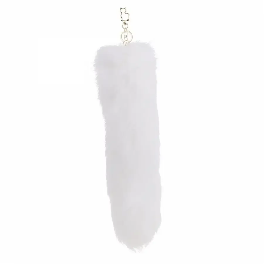 Металева анальна пробка Лисячий хвіст LOCKINK SEVANDA White Fox-Tail Anal Pear-shape Plug Львів - фото 3