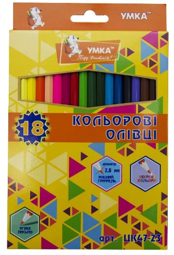 Олівці кольорові "Умка" 18кол. ЦК47-23 "Колормікс", шт Київ - фото 1
