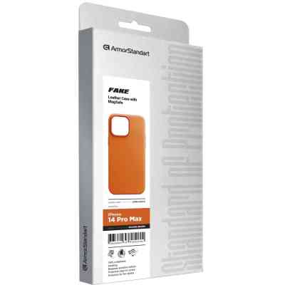 Чехол для мобильного телефона Armorstandart FAKE Leather Case Apple iPhone 14 Pro Max Golden Brown (ARM64463) Винница