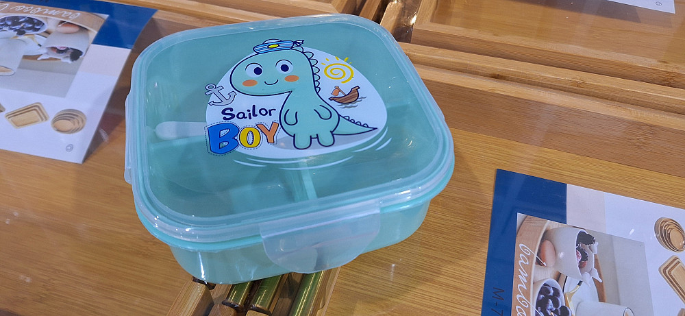 Детский ланч бокс на 3 секции с ложкой Boy 500мл Винница - изображение 3