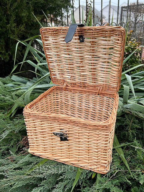 Ящик плетений з ремінців для подарунків Київ - фото 10