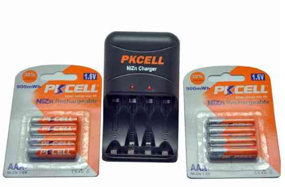 Зарядний пристрій і акумулятори Pkcell AAA Ni-Zn 900 mWh 8 шт Вінниця