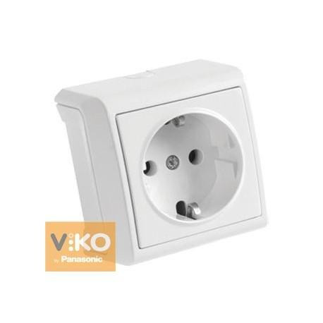 VERA Розетка наружная с заземлением белая Viko Харьков - изображение 1