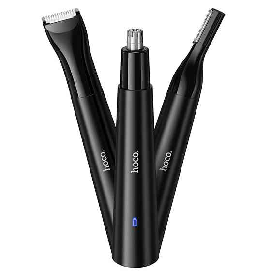 Тример для носа 3-в-1 HOCO HP37 Three-in-one multifunctional nose hair trimmer Black Одеса