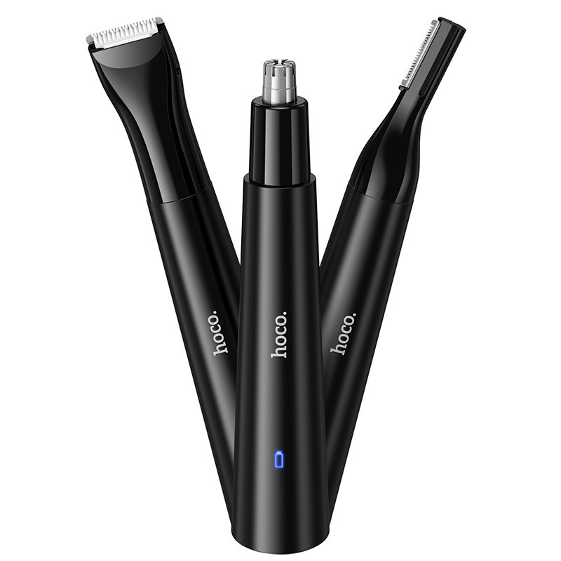 Тример для носа 3-в-1 HOCO HP37 Three-in-one multifunctional nose hair trimmer Black Одеса - фото 3