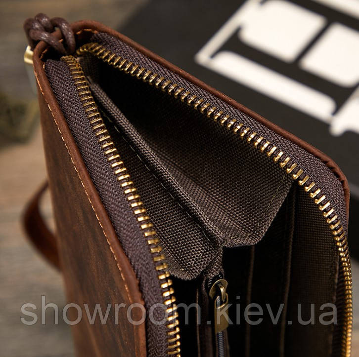 Мужской кожаный кошелек на два отделения Wild Leather (2123) Киев - изображение 4
