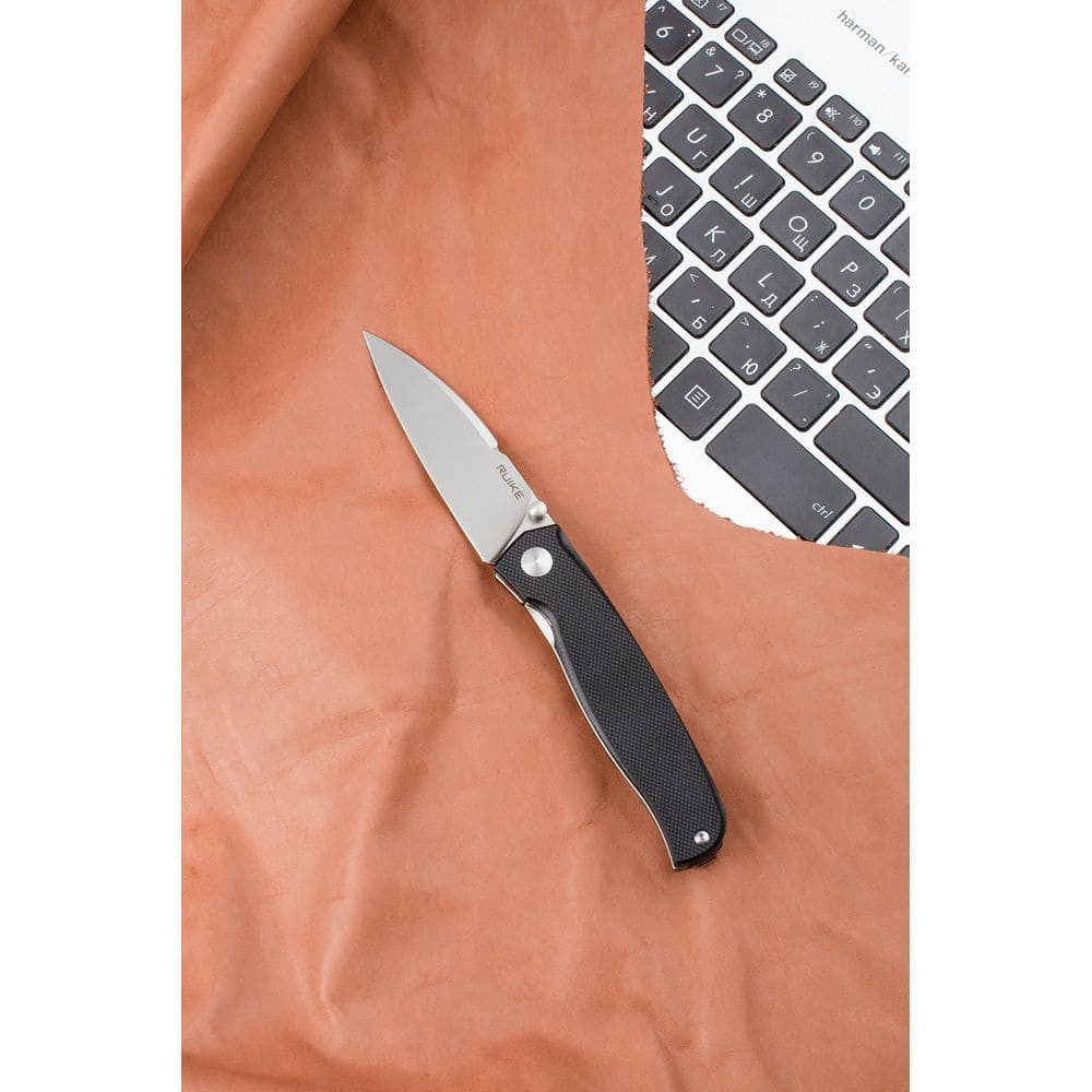 Ніж складаний кишеньковий Ruike M662-TZ, (7.4 см) steel 154СМ / TC4 (титан) + G10 чорний Київ - фото 16