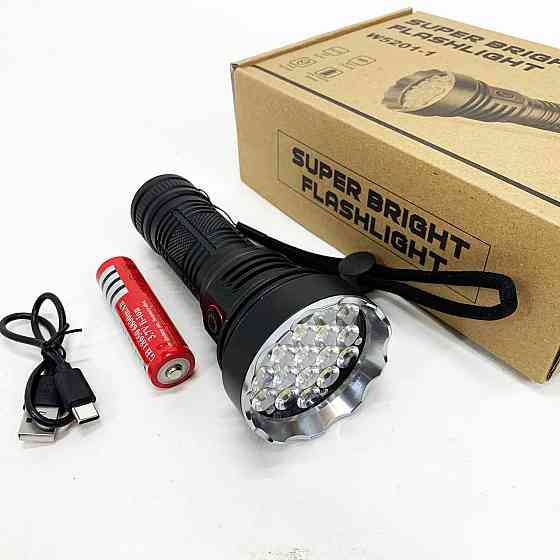 Лед фонарик с зарядкой W5201-1-19, Алюминиевый фонарь 18650, Ручной фонарик cob, Фонарь уличный ручной TH-61 Ивано-Франковск