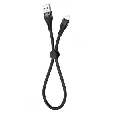 Дата кабель USB 2.0 AM to Lightning 0.25m 2.4A black XO (XO-NB179-025-BK) Винница - изображение 1