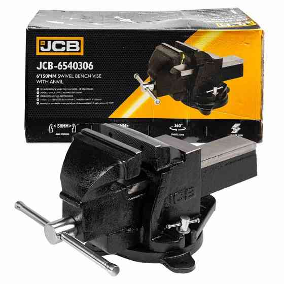 Лещата сталеві поворотні з ковадлом 6" (150мм) JCB Tools JCB-6540306 Одеса