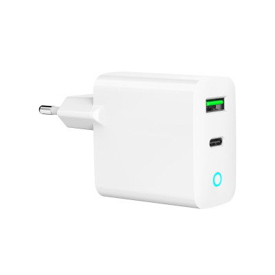 Зарядний пристрій Gembird 1xUSB-A + 1 Type-C (PD20Вт + QC3.0 18Вт) white (TA-UC-PDQC20L-W-01) Вінниця - фото 5