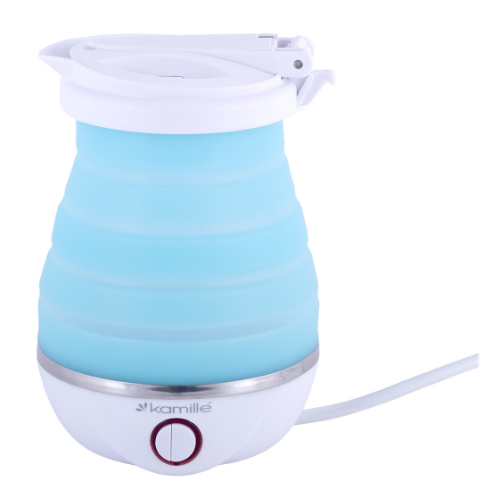 Електрочайник 0,8л 750W силікон (диск) блакитний/білий 1724 KAMILLE Житомир - фото 2