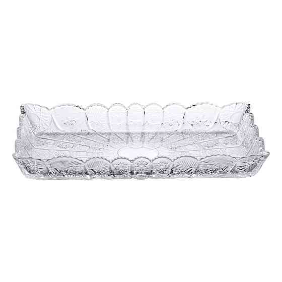 Стеклянне блюдо для закусок Lirmartur 28,6x16,5 см Київ