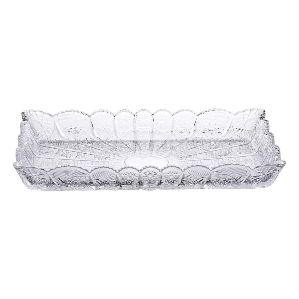 Стеклянне блюдо для закусок Lirmartur 28,6x16,5 см Київ - фото 1