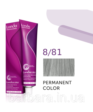 Краска для волос Londa Сolor Permanent Professional 8/81 светлый блонд жемчужно-пепельный Киев