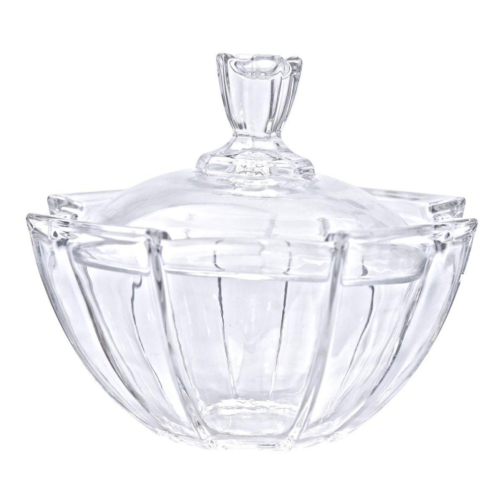Сахарница с крышкой Ø 15 см ваза сахарница круглая стеклянная HP-4-120 Киев - изображение 2
