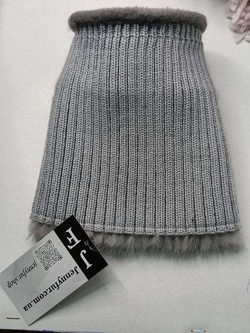 Хутряна жіноча шапка кубанка Ліа Сірий Харків - фото 6